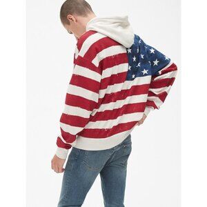 Pierre Balmain x GAP Collab Hoodie Size M Mens Red White & Blue